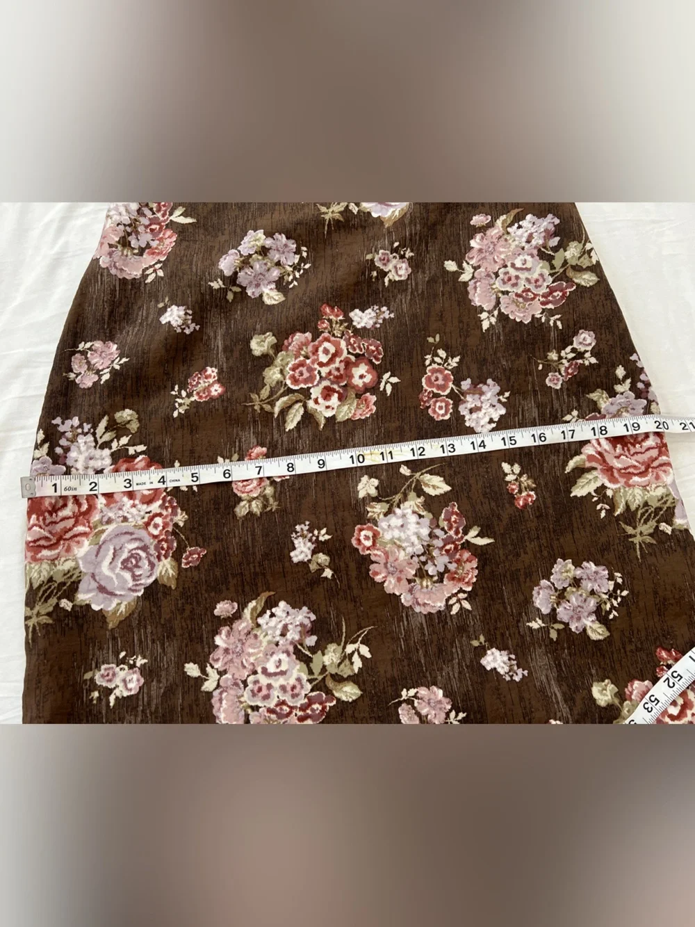 Brock Collection X H&M Brown Floral Lace Trim Maxi Slip Dress Size S